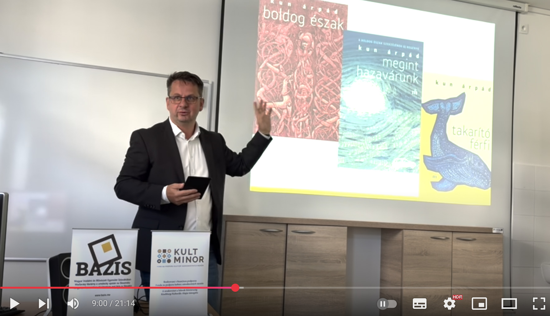Videófelvétel: Bedecs László előadása Kun Árpád trilógiájáról a Bázis Transzkulturalizmus-konferenciáján