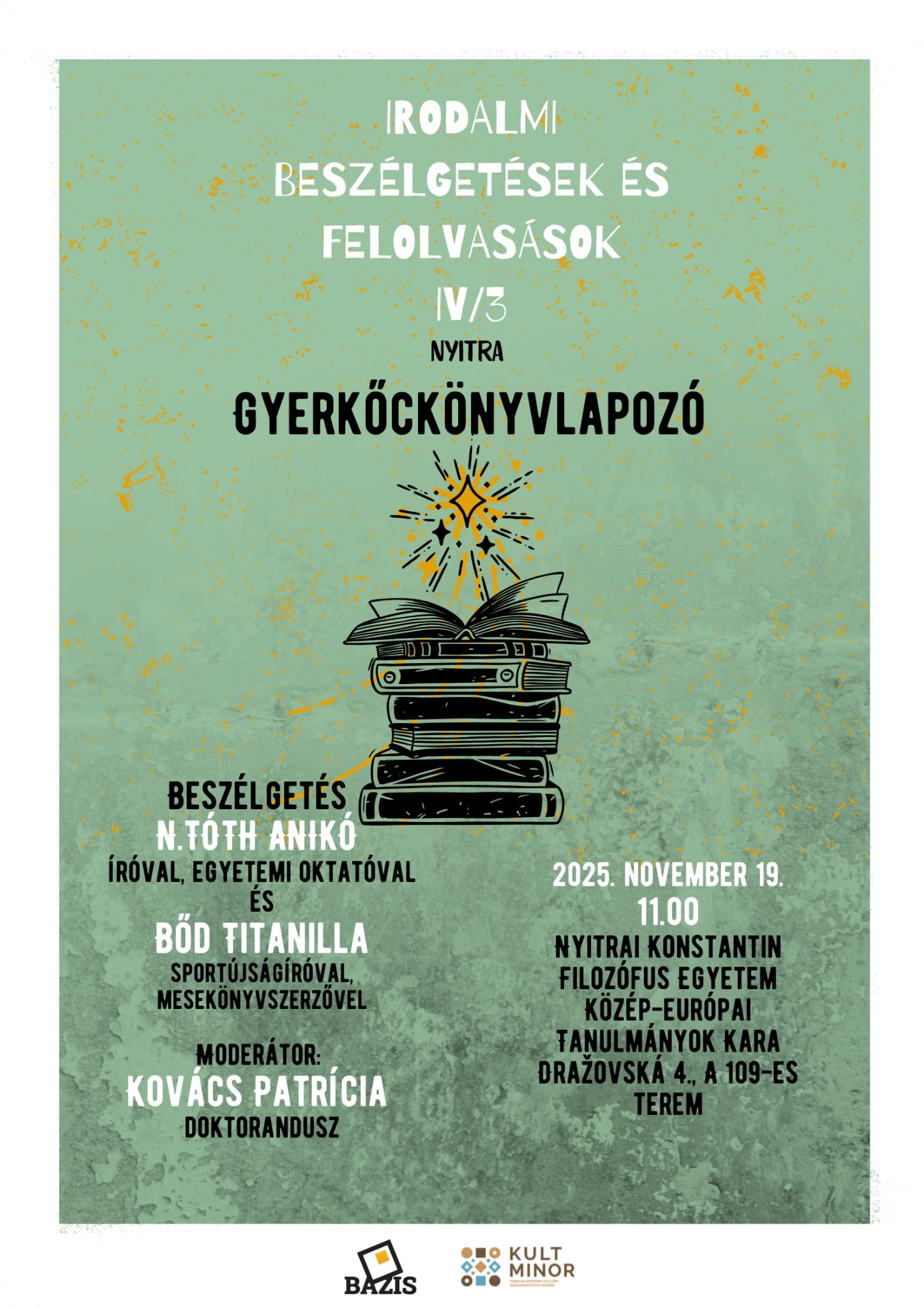 Irodalmi beszélgetések és felolvasások IV/3. Gyerkőckönyvlapozó. N. Tóth Anikó, Bőd Titanilla, Kovács Patrícia beszélgetése